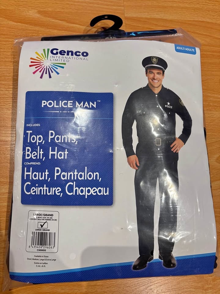 Police Officer Halloween Costume w/ Accessories - Adult L