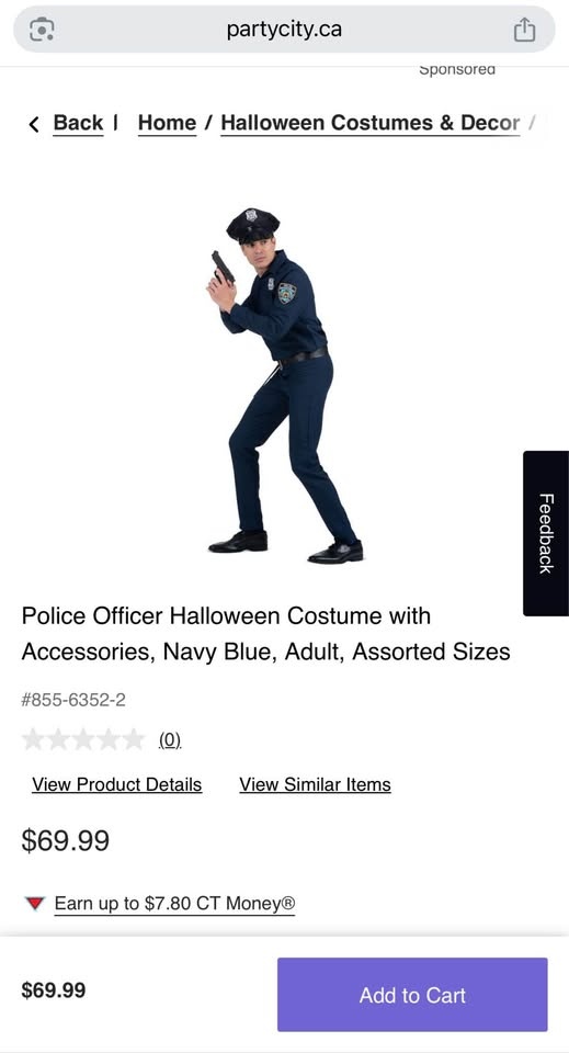 Police Officer Halloween Costume w/ Accessories - Adult L - photo 4