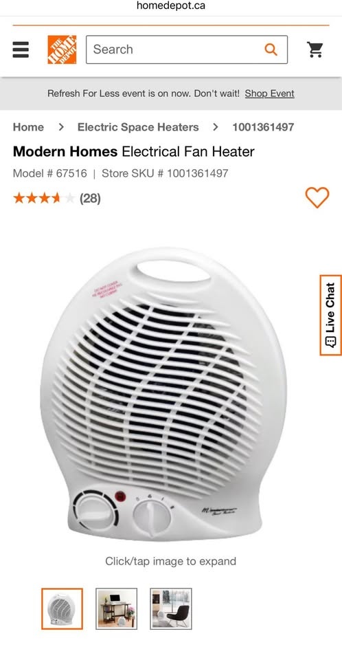 Modern Homes Electrical Fan Heater - photo 3