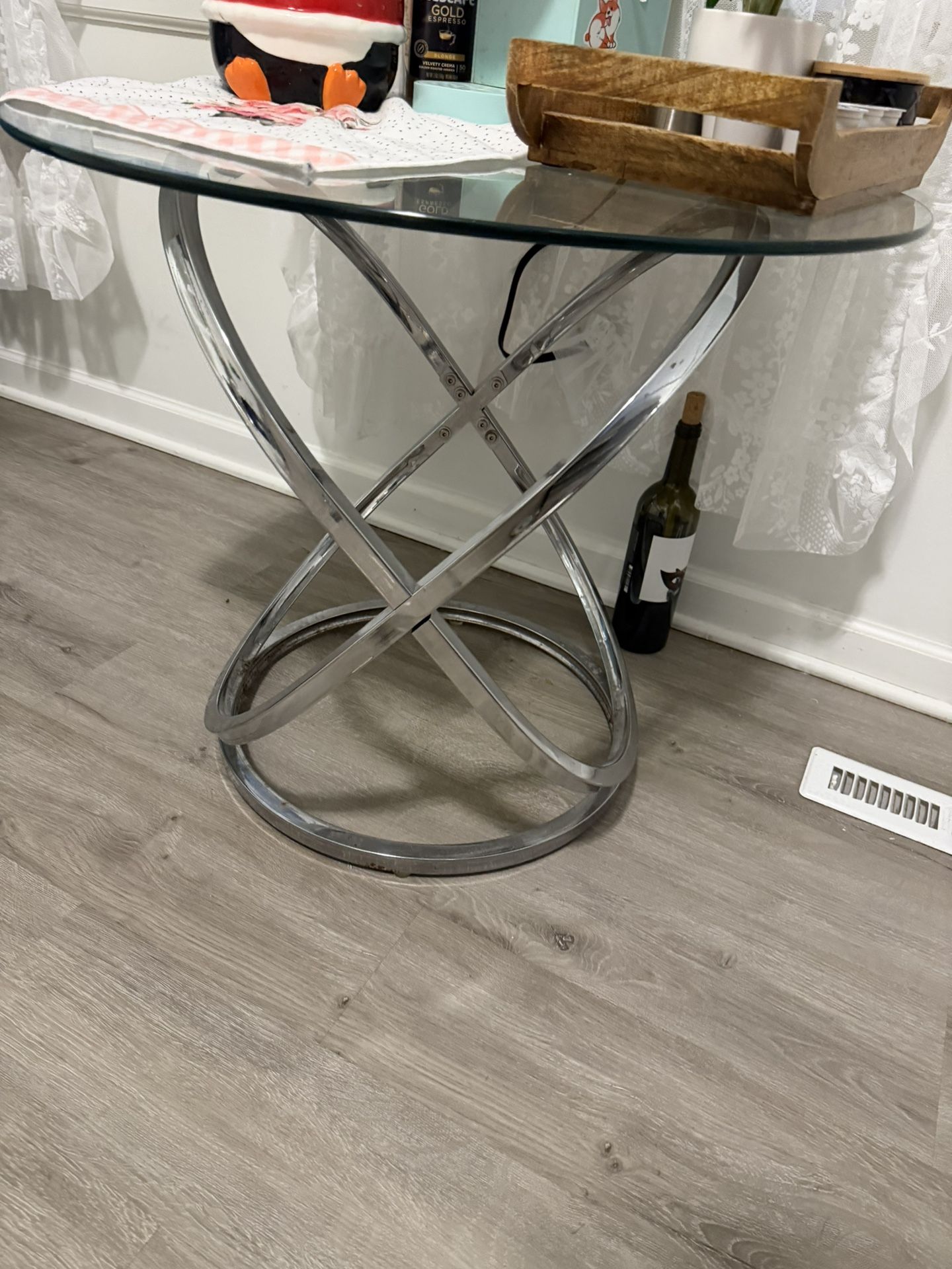Oval Glass Table With Side Tables - photo 2