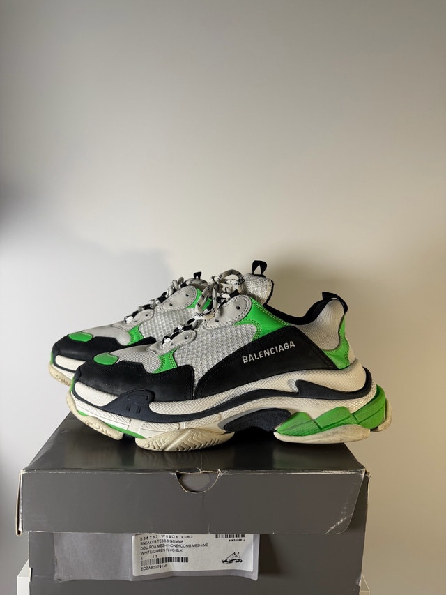 Balenciaga Triple S Sneakers - Green, Black, White