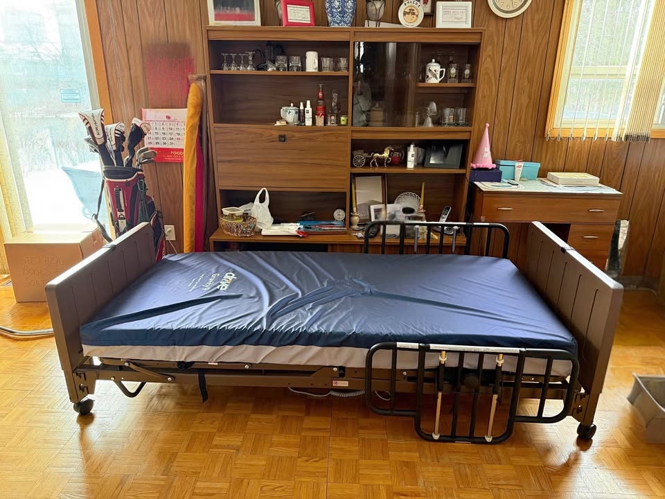 Electric Hospital Bed + Drive Gravity 9 Mattress - Like New