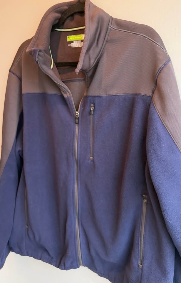 Men's XL Zip Up Fleece Navy Blue & Grey Tek Gear - photo 4