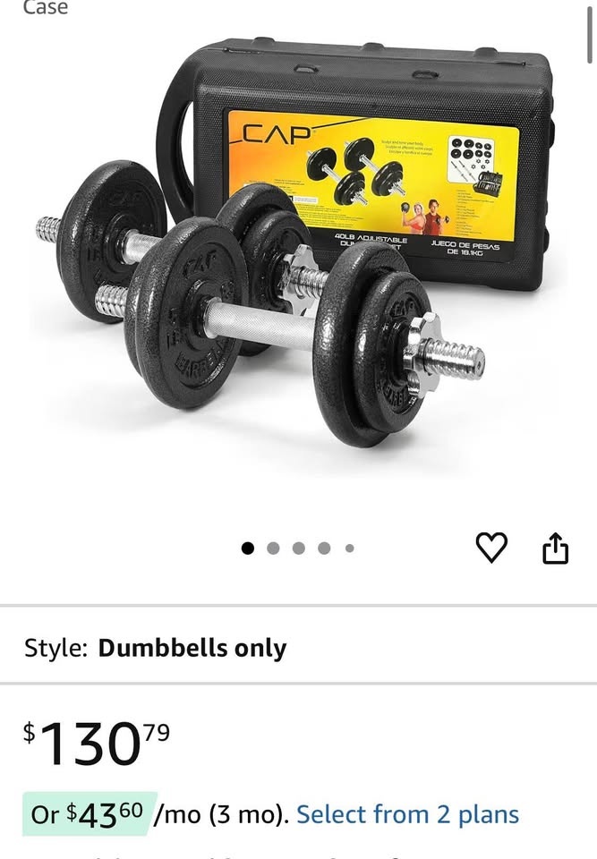 CAP Barbell Adjustable Dumbbells + Extra Plates - photo 3