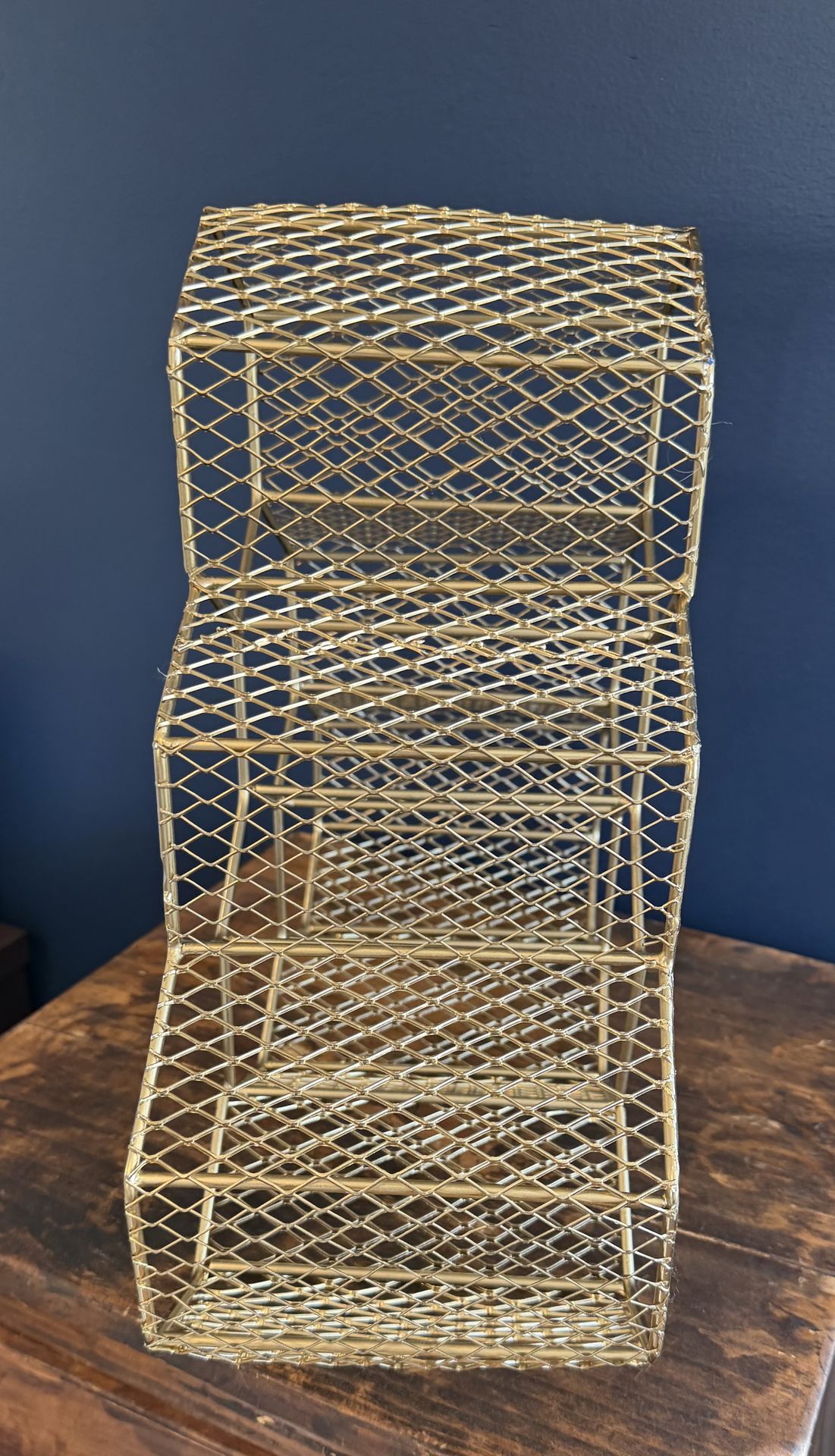 Gold Metal Wine Rack - Holds 6 Bottles - photo 3