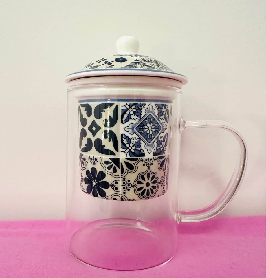 Blue Mosaic Tea Cup