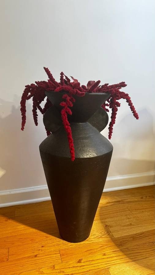 CB2 Dionysus Black Terracotta Floor Vase - photo 2
