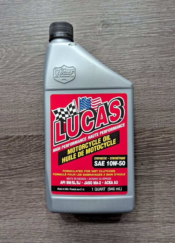 Lucas 10W50 Synthetic Motorcycle Oil