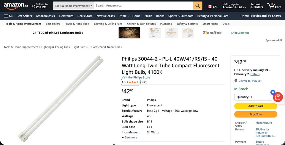 Philips PL-L 40W/41/RS/IS Light Bulb - photo 3