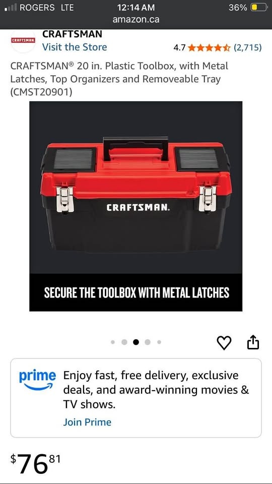 20” CRAFTSMAN BOX