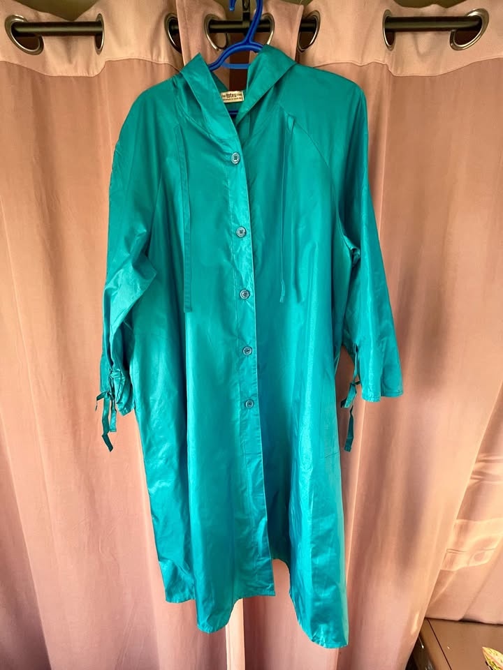 Teal Light Raincoat