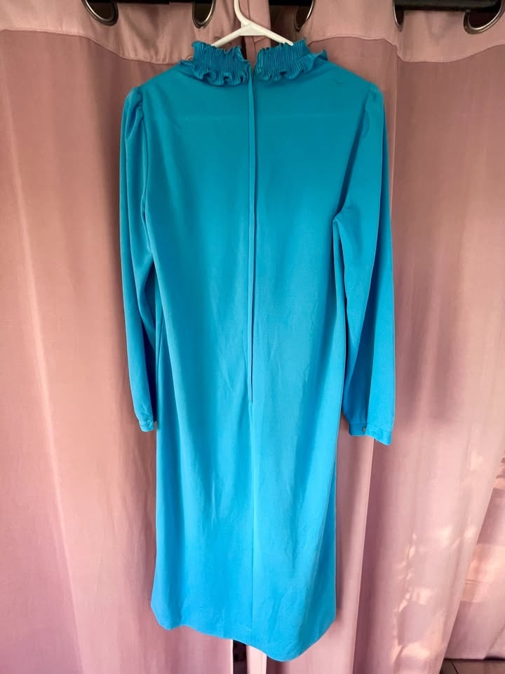 Wear this to the disco - Sky-Blue Dress with Ruffles - photo 3