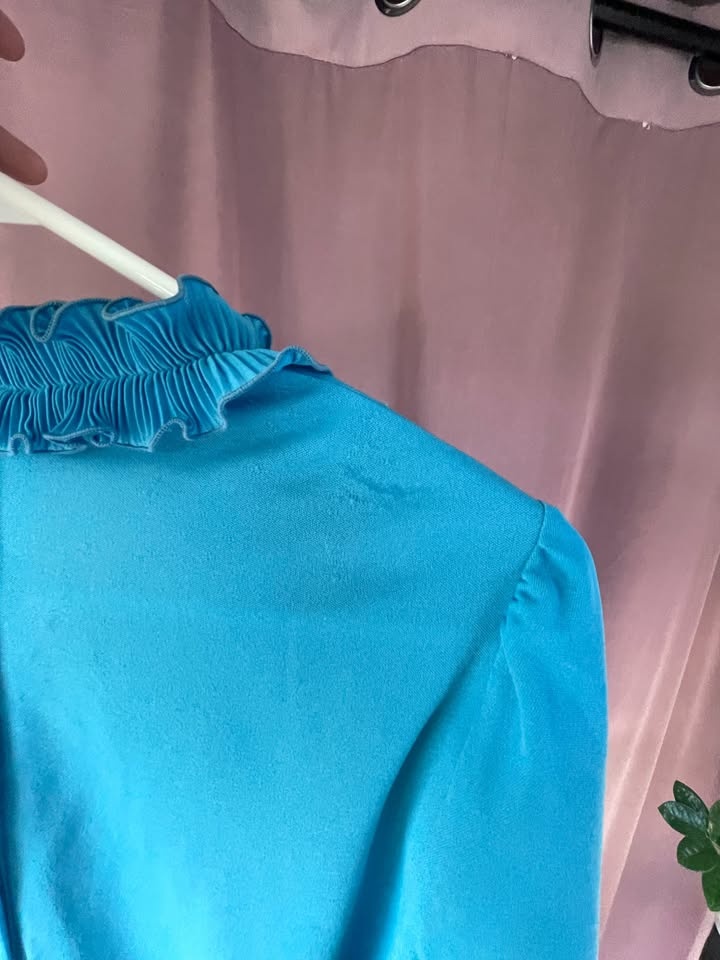 Wear this to the disco - Sky-Blue Dress with Ruffles - photo 4