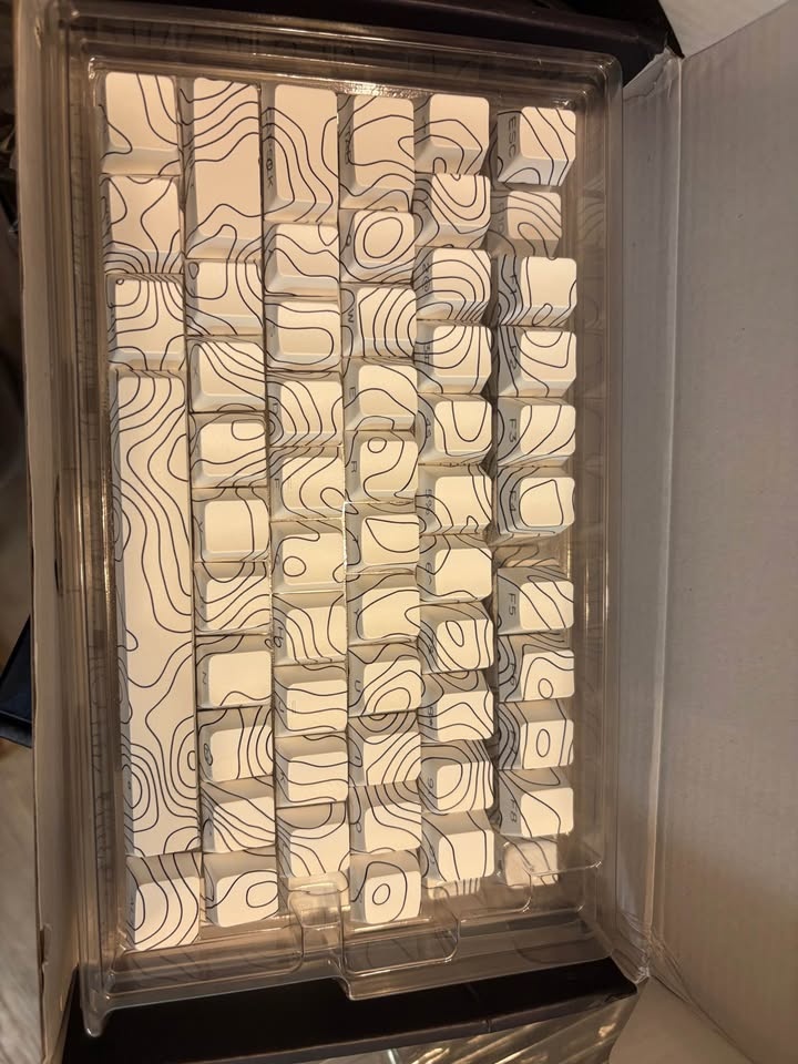 Dagaladoo White Topographic Keycaps - photo 2