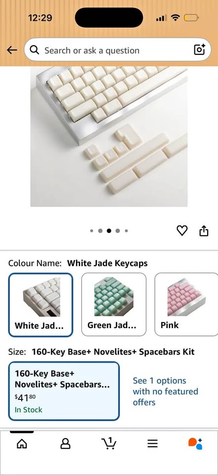 New White jade PBT keycaps