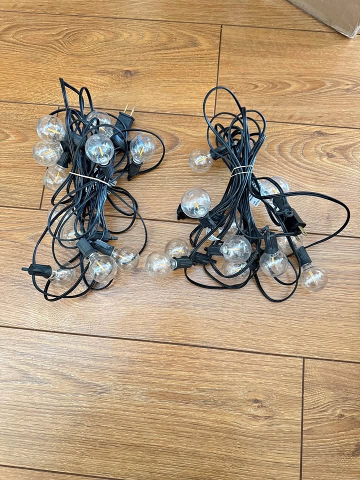 2 Pack 25FT Outdoor String Lights