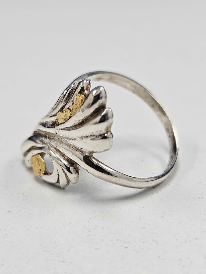 Ladies Sterling Silver Nuggets Ring - photo 2