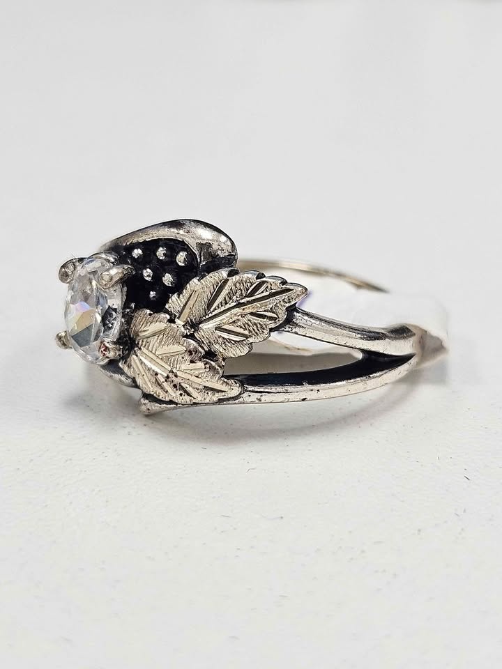 Sterling Silver Cocktail Ring w/ Cubic Zirconia - Size 6.5 - photo 3