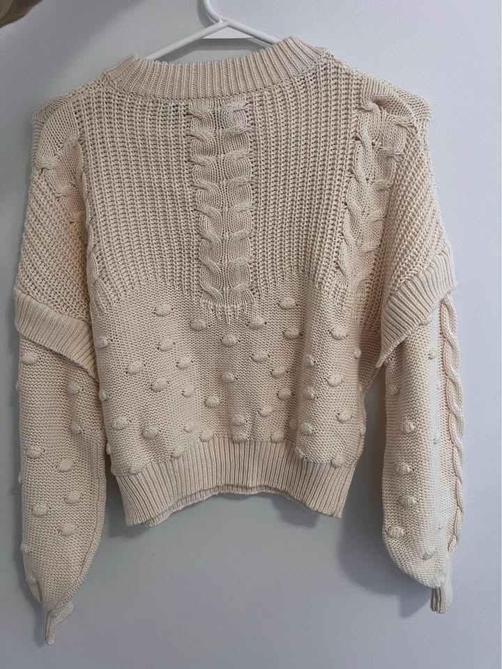 New Women Pinko Beige Cotton Knit Sweater XS NEED GONE ASAP - photo 2