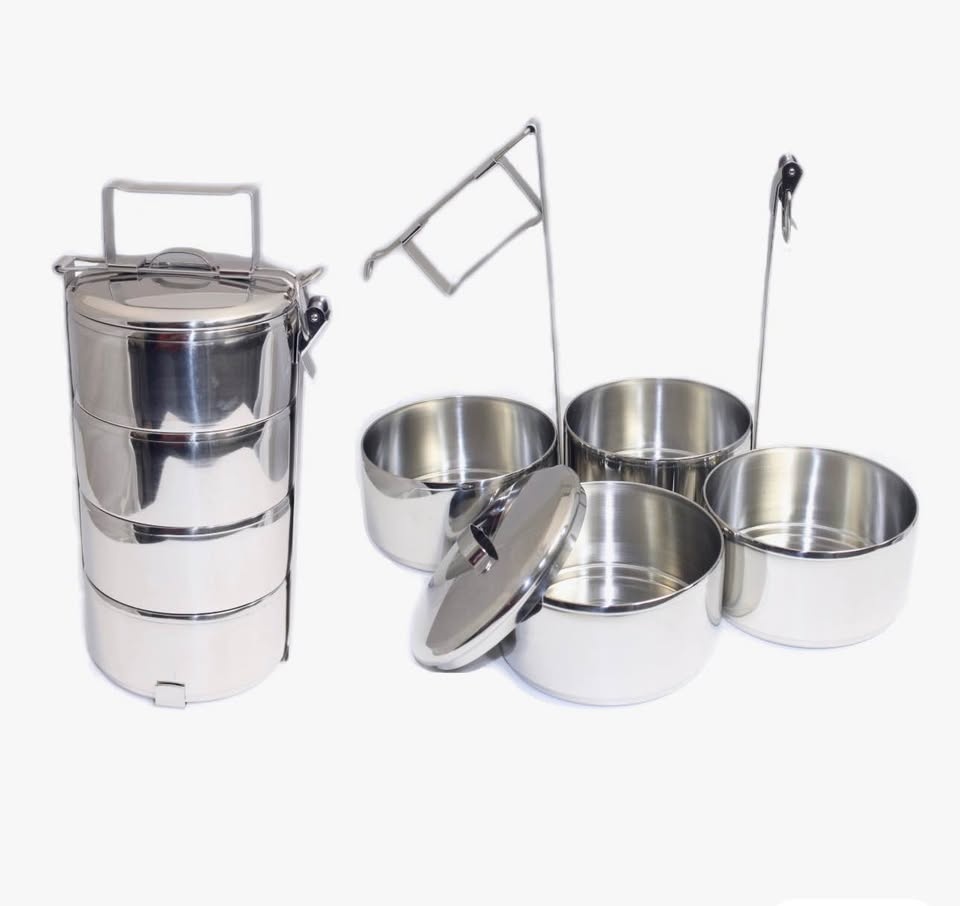 NWT Zebra Thailand High Quality Stainless Steel Tiffin Food Carr - photo 2