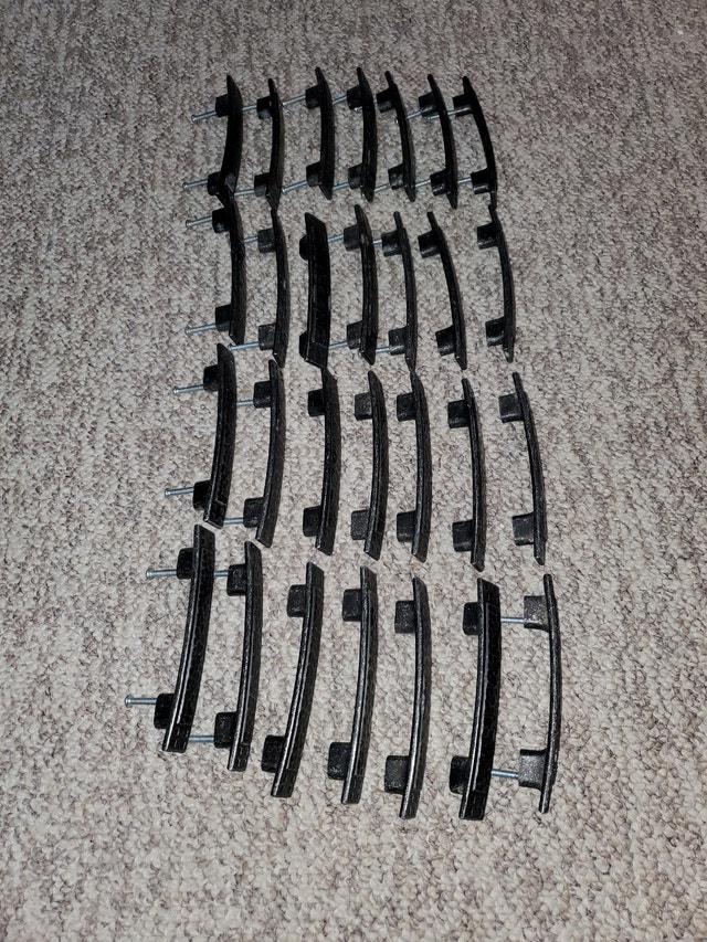 28 x Metal Blackened Forged-Look 5-inch Drawer Pulls