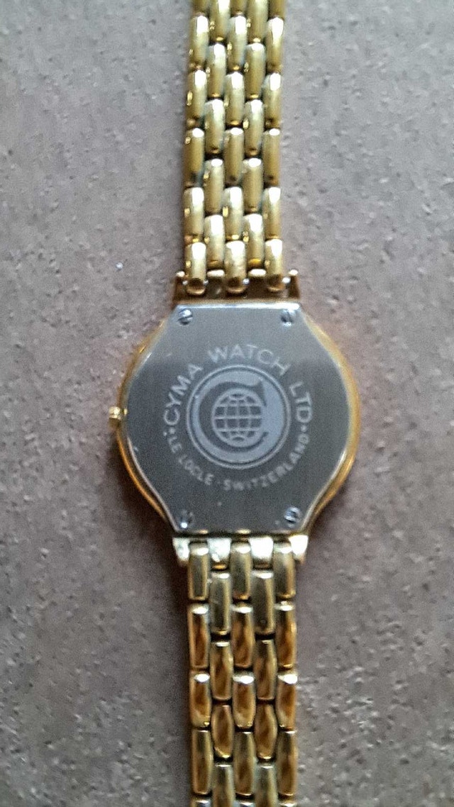 Vintage Cyma 18k Gold Plated Ladies Quartz Watch - photo 3