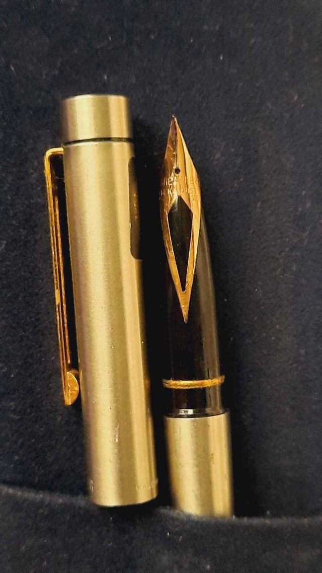 Vintage Targa by Sheaffer Stainless Steel Pen & Founder Pen Set - photo 2