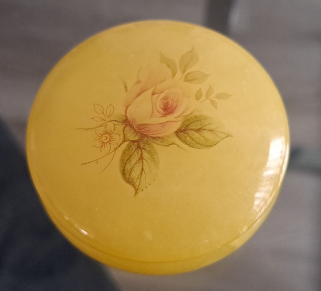Vintage Alabaster Jewelry Box 2.5" - photo 3