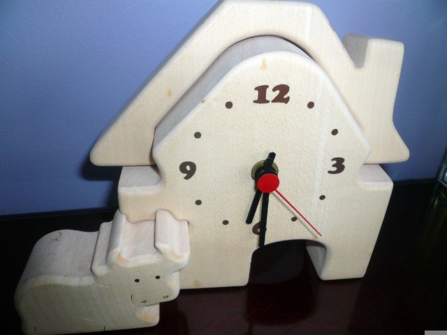 3D Cute Wooden Cow Clock - photo 2