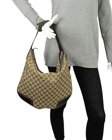Authentic Gucci Black Hobo Shoulder Bag