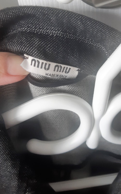 Authentic MiuMiu Black Denim Outercoat Jacket