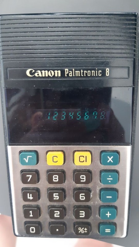 Vintage 1970's Casio Palmtronic 8 Calculator