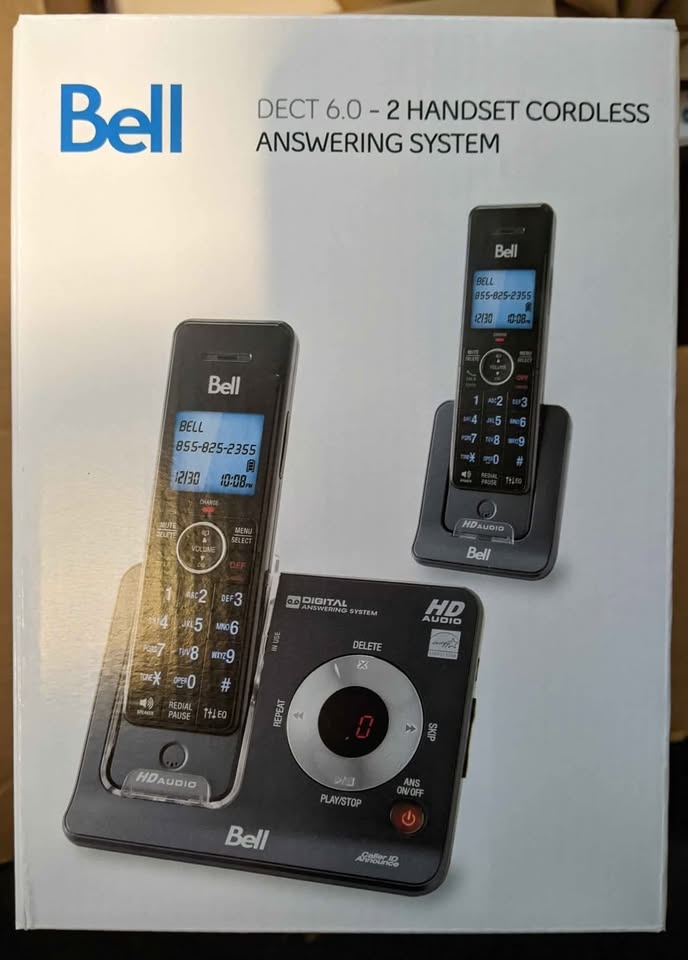 Bell DECT 6.0 Cordless Phone w/ 2 Handsets & Answering System