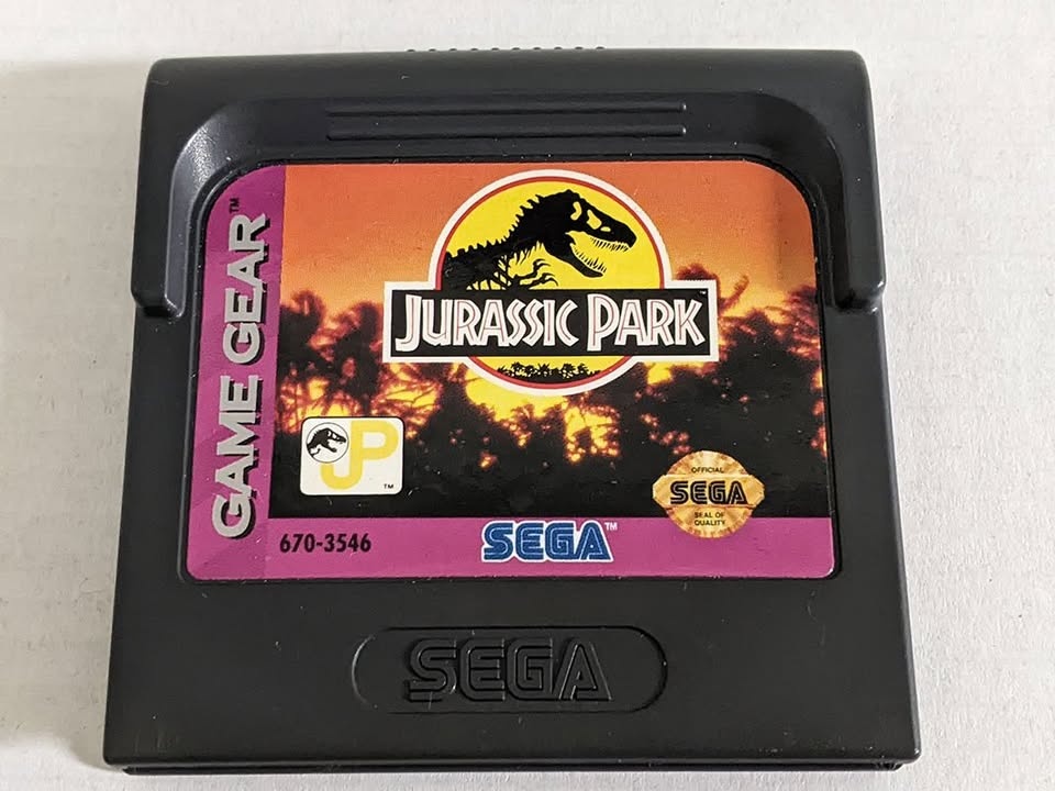 Sega Game Gear Jurassic Park Cartridge
