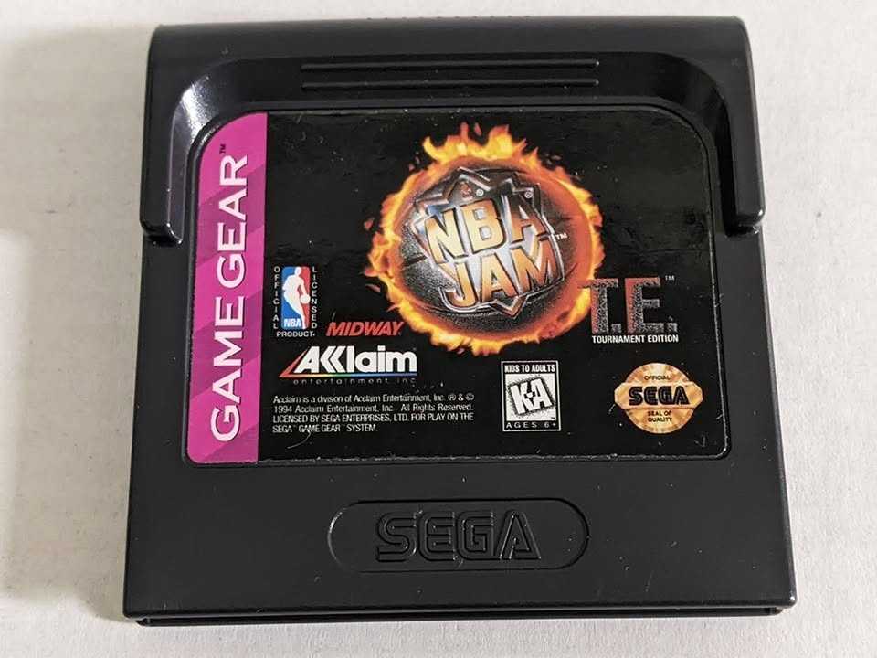 Sega Game Gear NBA Jam Tournament Edition Cartridge with Manual