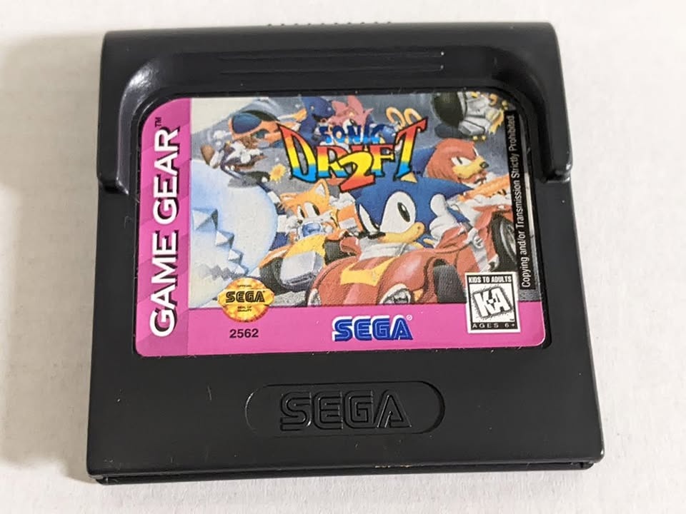 Sega Game Gear Sonic Drift 2 Cartridge with Manual