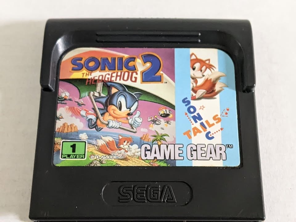 Sega Game Gear Sonic the Hedgehog 2 Cartridge