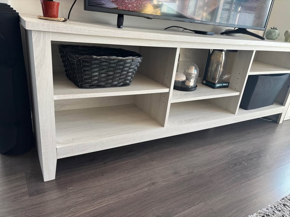 Must go! Ashley Furniture TV Stand (70") – Antique White - photo 2
