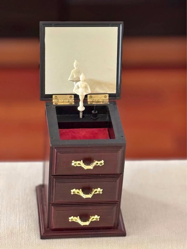 Wooden Music Box Cabinet – Plays “Love Story”