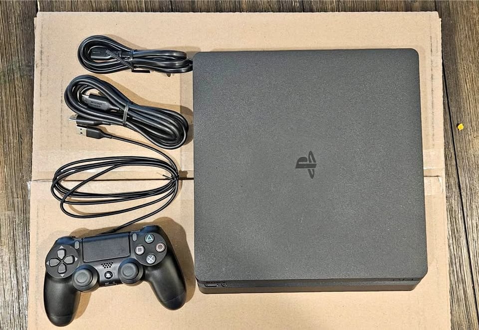 PS4 Slim Console 1TB with Controller and Cables