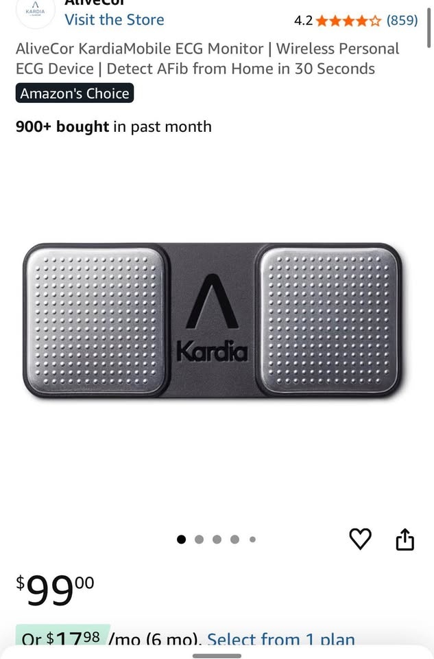 AliveCor KardiaMobile 1-Lead EKG Monitor - New Open Box - photo 4