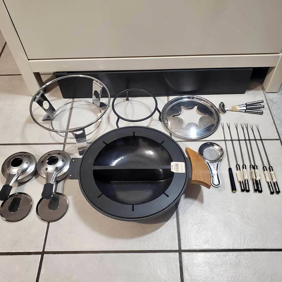 Cast Iron Fondue Set