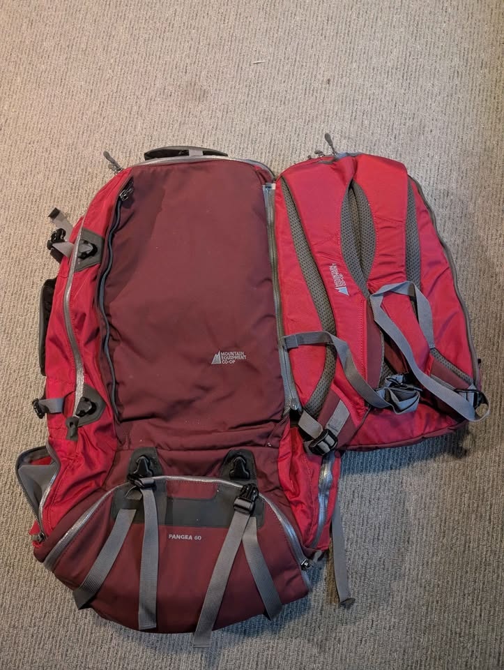 MEC Pangea 60 Backpack with Day Bag - Red - photo 3