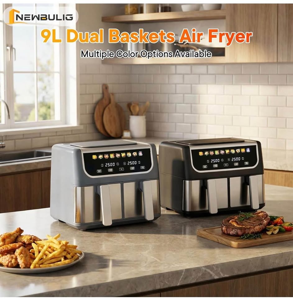 (New) Dual Air Fryer with 2 Baskets 9.5 QT - photo 2