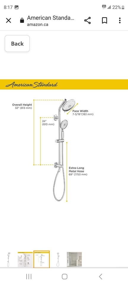 American Standard Spectra Versa 24-inch Shower Kit - photo 5