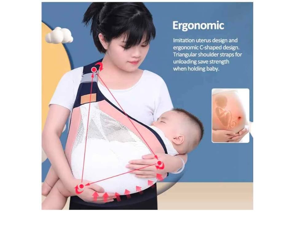 Breathable Mesh Baby Sling Carrier (0-36 Months) - photo 2