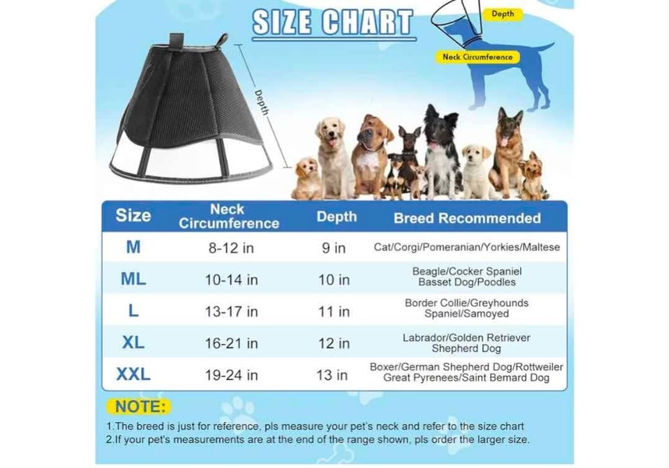 Brand new adjustable anti lick soft dog cone (Large) - photo 4