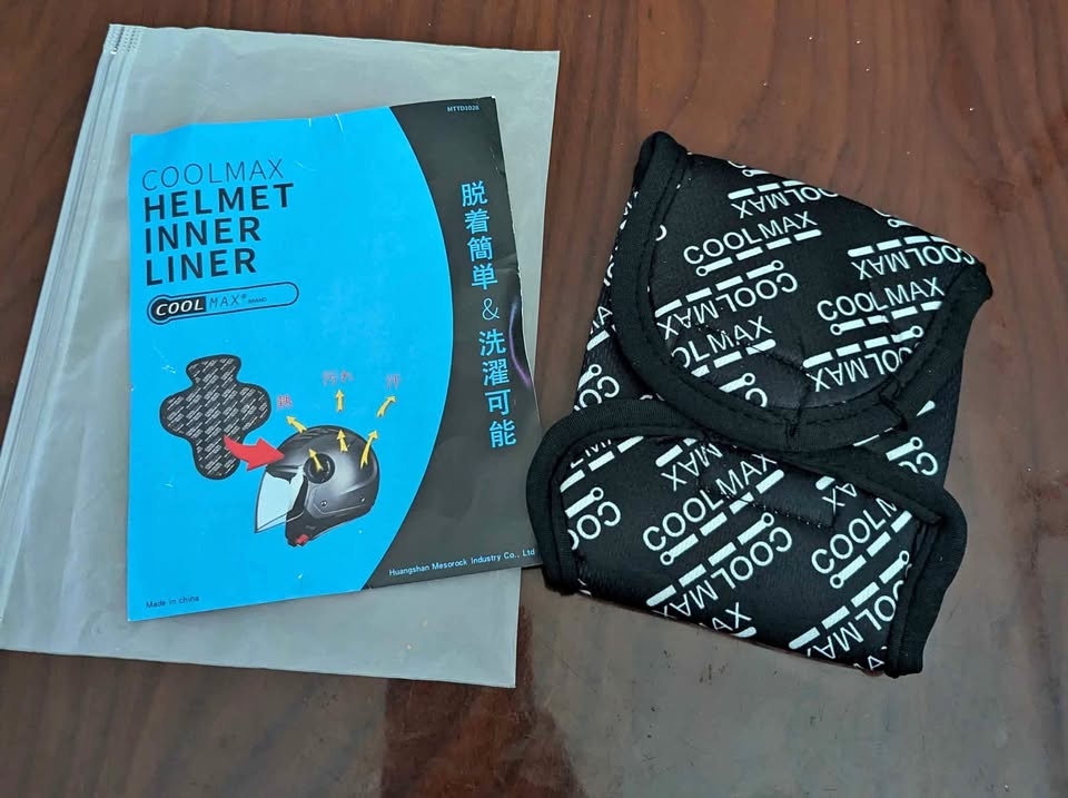 Brand new coolmax washable, sweat absorbing helmet liner