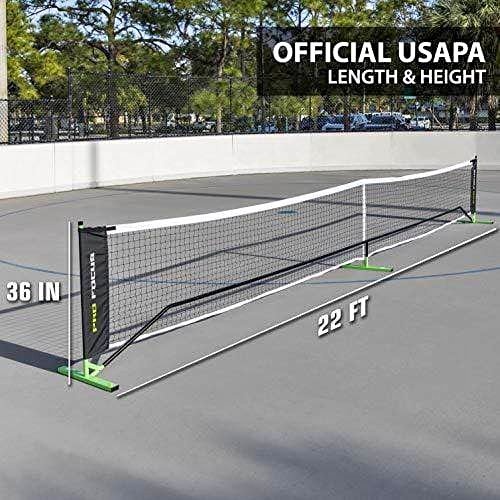 Pro Focus Tournament Pickleball Net - Heavy Duty Steel