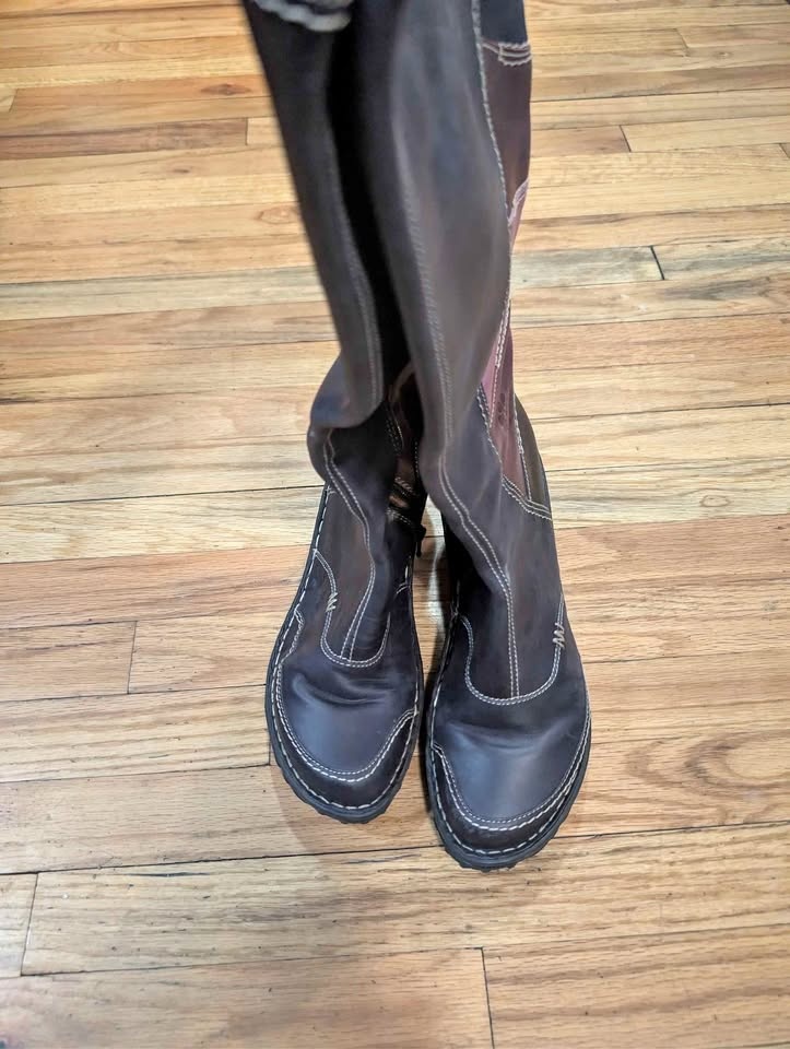 Josef Seibel Spirit of Nature Patchwork Leather Boots Size 8